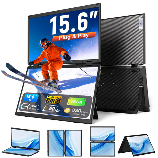 Kwumsy M4 15.6" Extensor triple de pantalla para portátil