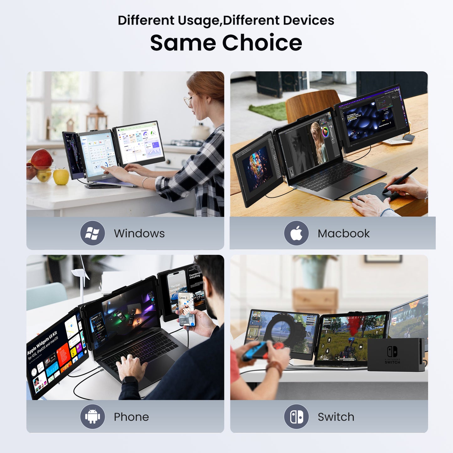 Kwumsy S2mini 12" Triple Laptop Screen