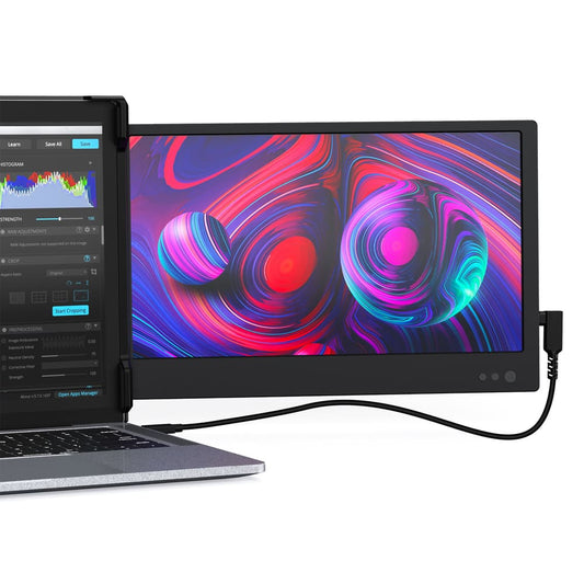 P1 12 hüvelykes, kétképernyős, egy extra képernyő laptophoz