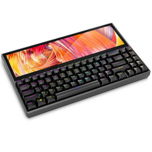 Teclado USB mecânico/interruptor de tesoura com tela sensível ao toque de 12,6"