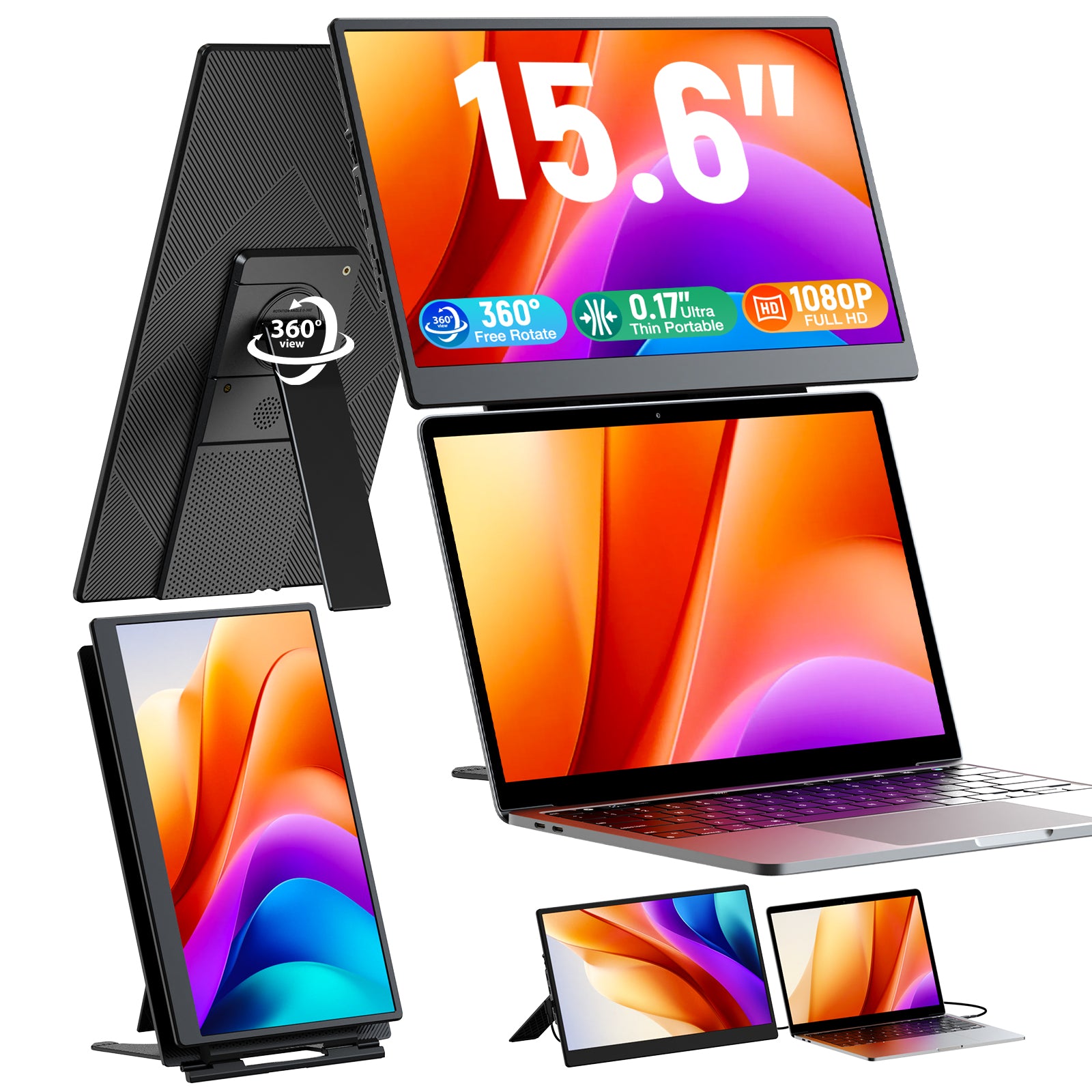 Kwumsy S13 15.6" Prodlužovač obrazovky pro dva notebooky