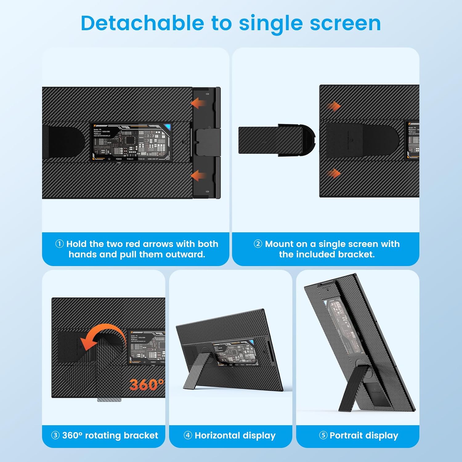 Kwumsy P5 15.6" Laptop Screen Extender