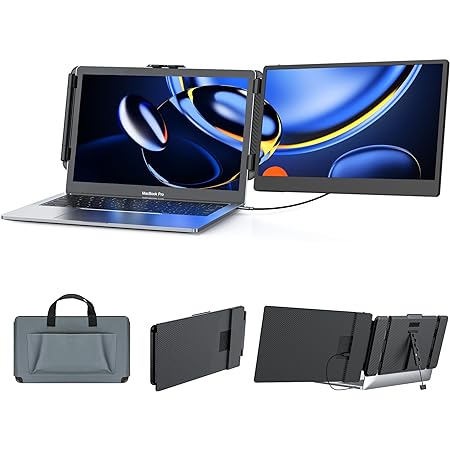 P2S 12 Inches USB-C Triple Screen Laptop Monitor Extender For Laptop