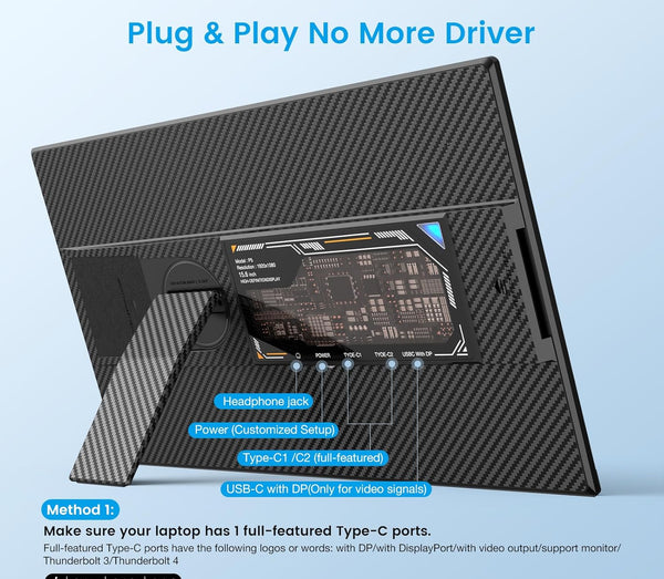 Kwumsy P5 15,6-Zoll-Laptop-Bildschirmverlängerung