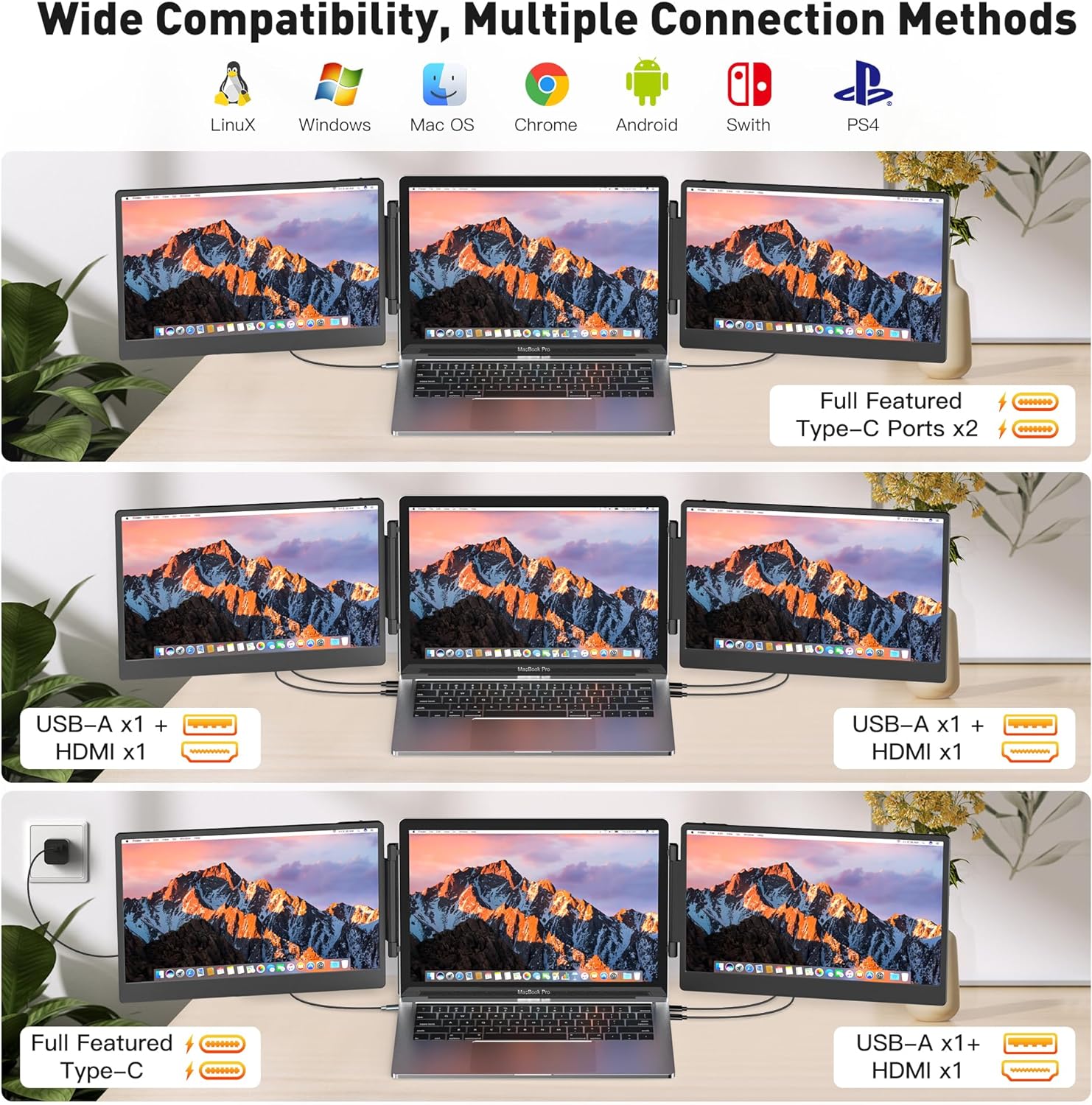 kwumsy S3 Triple Laptop Monitor Extender – Kwumsy