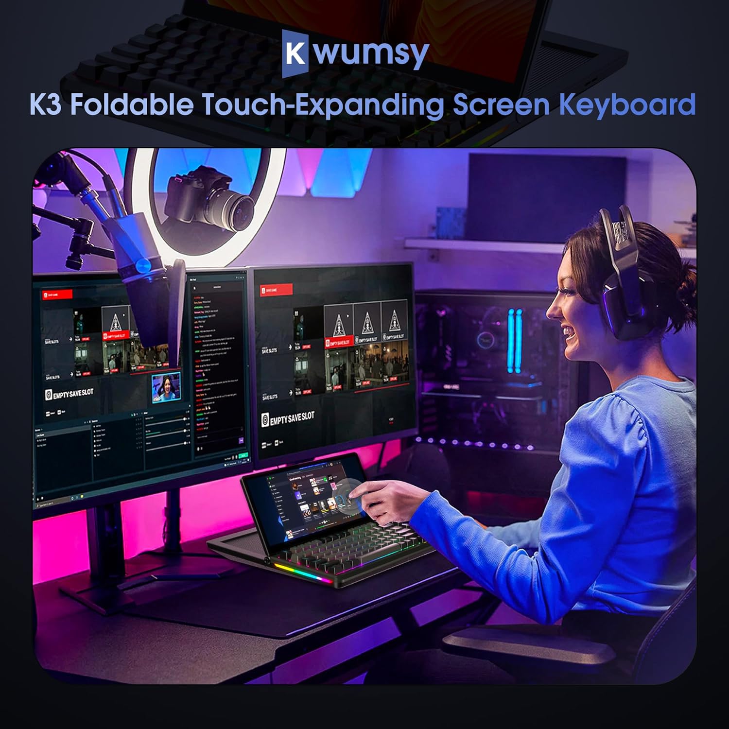 Kwumsy K3 Touch Expanding Screen Keyboard