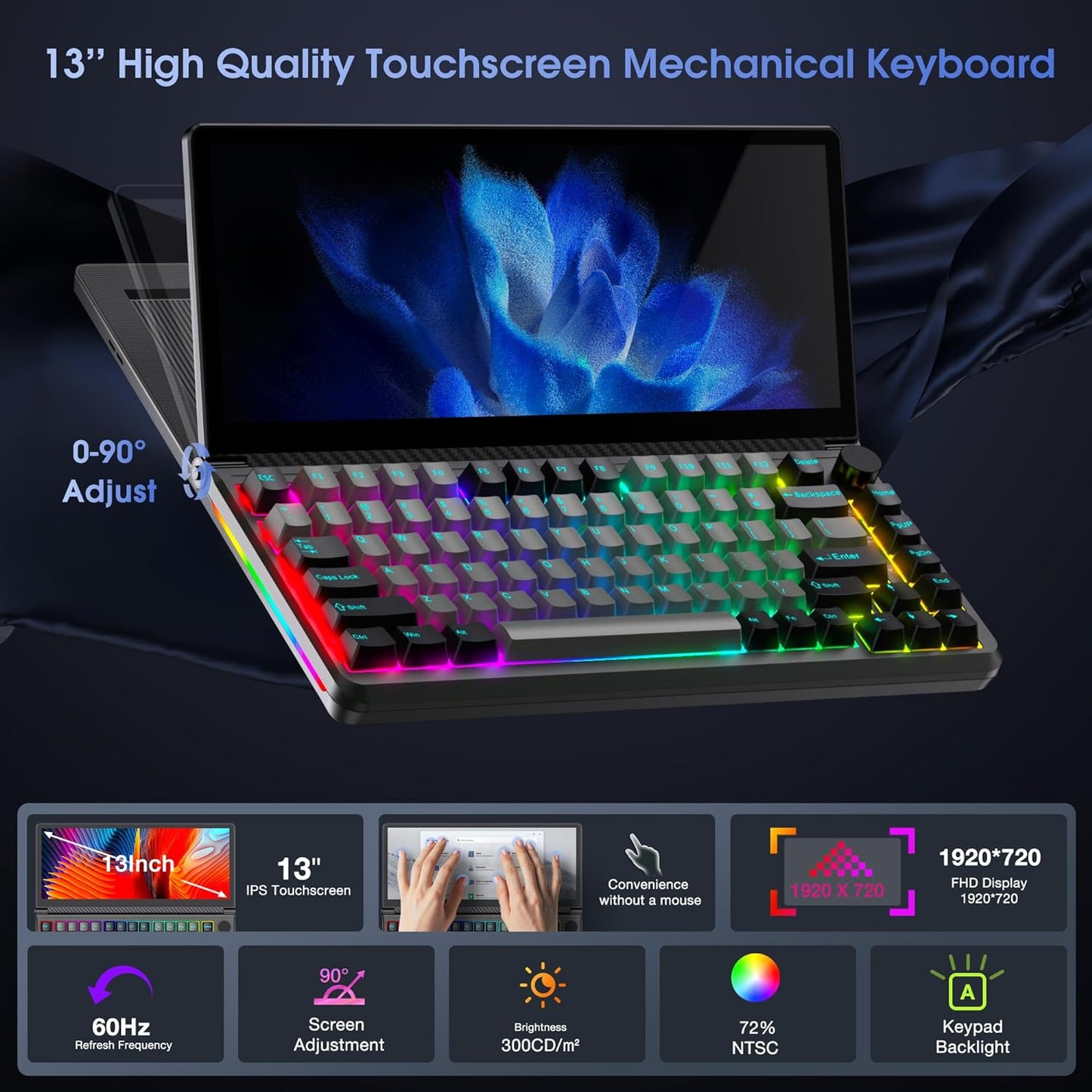 Teclado con tela expansiva de toque Kwumsy K3