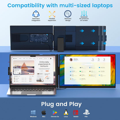 【Kun USA - Brugt】Kwumsy P5 15.6" Skærmforlænger til bærbar computer
