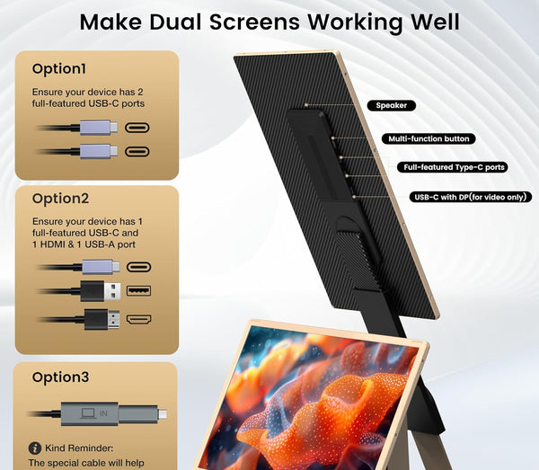 Extensor de tela para laptop Kwumsy S6 15,6