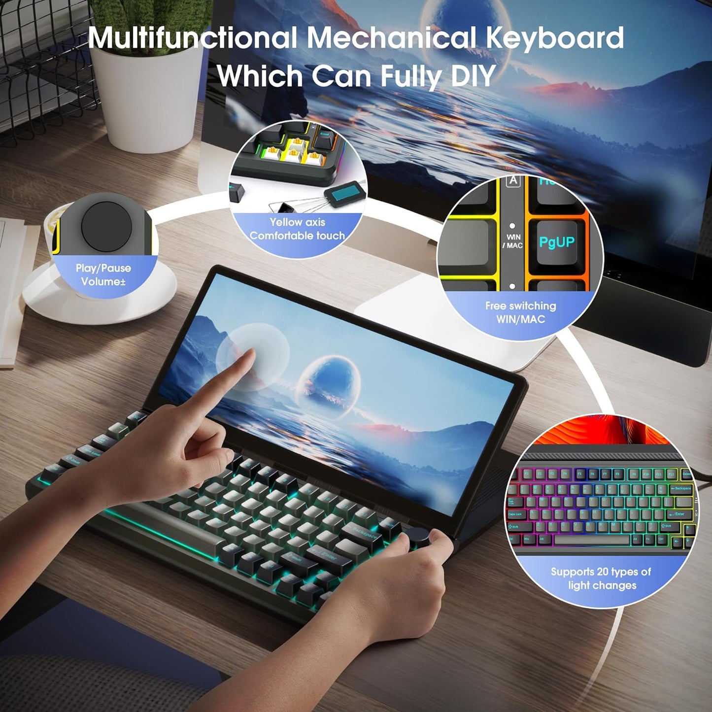 Teclado con tela expansiva de toque Kwumsy K3