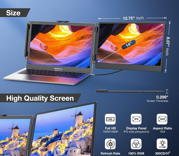 Kwumsy S1 14" Portable Laptop Screen