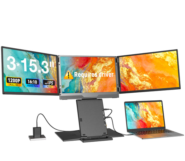 Kwumsy Z3 15.3" Přenosný rozšiřovač obrazovky notebooku pro čtyři obrazovky