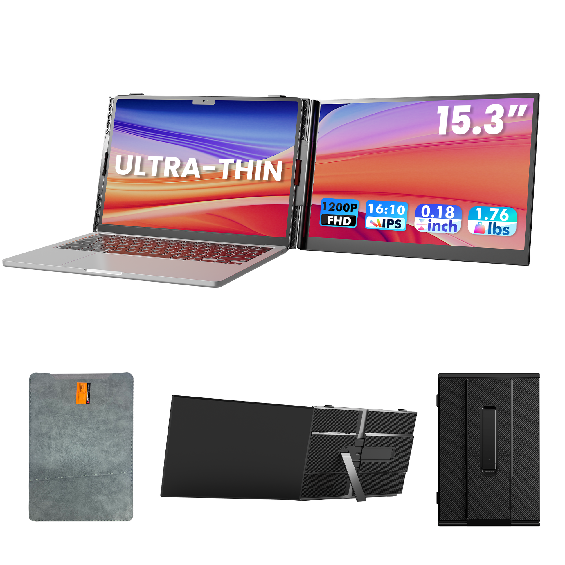 Kwumsy S8 MAX 15.3" Dual Screen Laptop Screen Extender