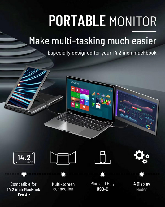 Kwumsy P1M Laptop Screen Extender Kompatibbli Għall MacBook