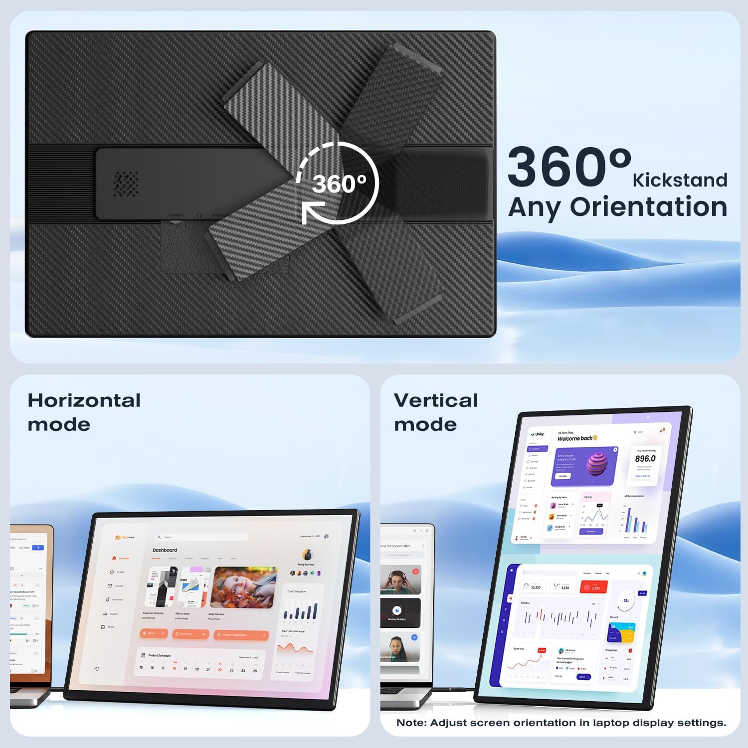 Kwumsy L6-16" Dual Screen Laptop Screen Extender