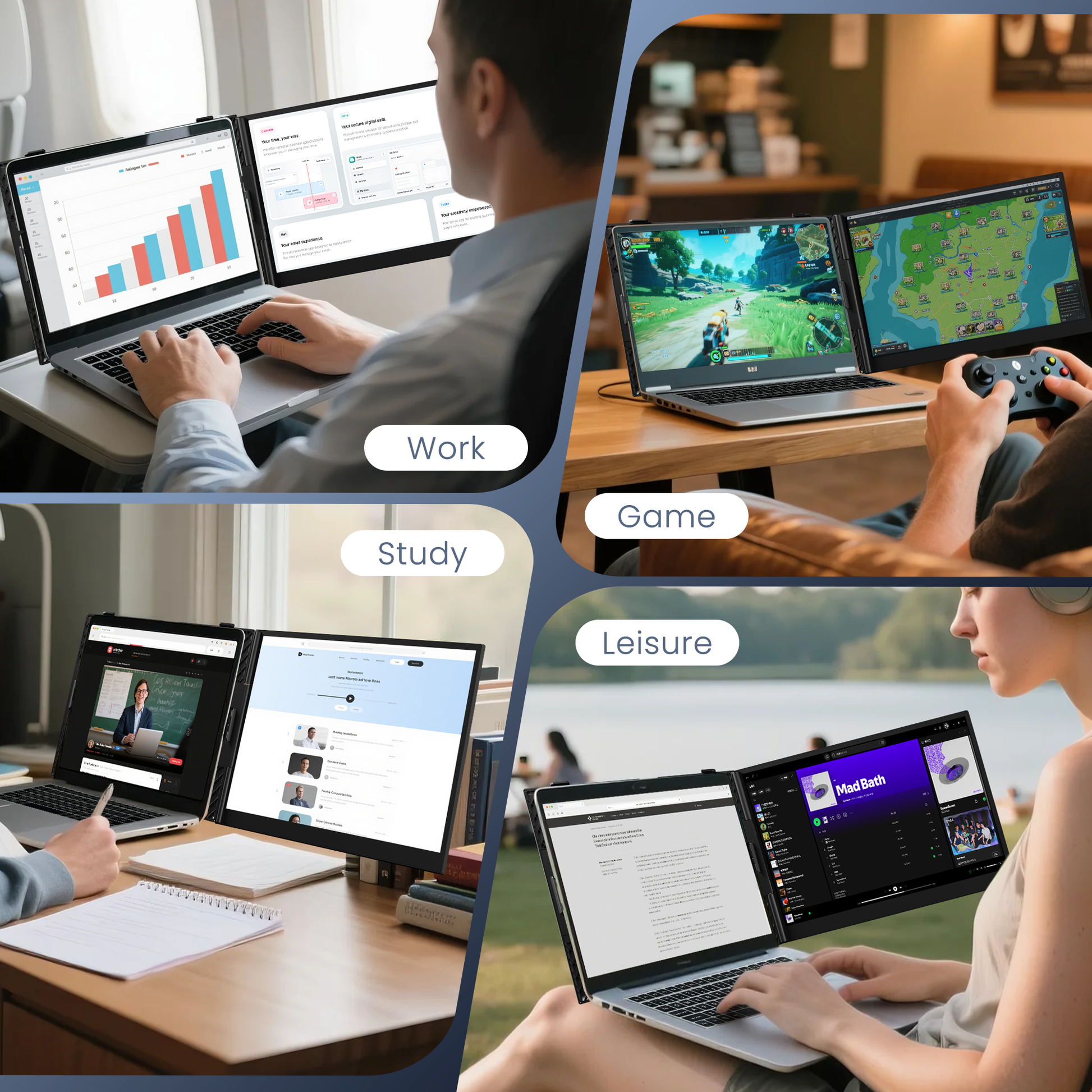 Kwumsy S8 MAX 15.3" Dual Screen Laptop Screen Extender