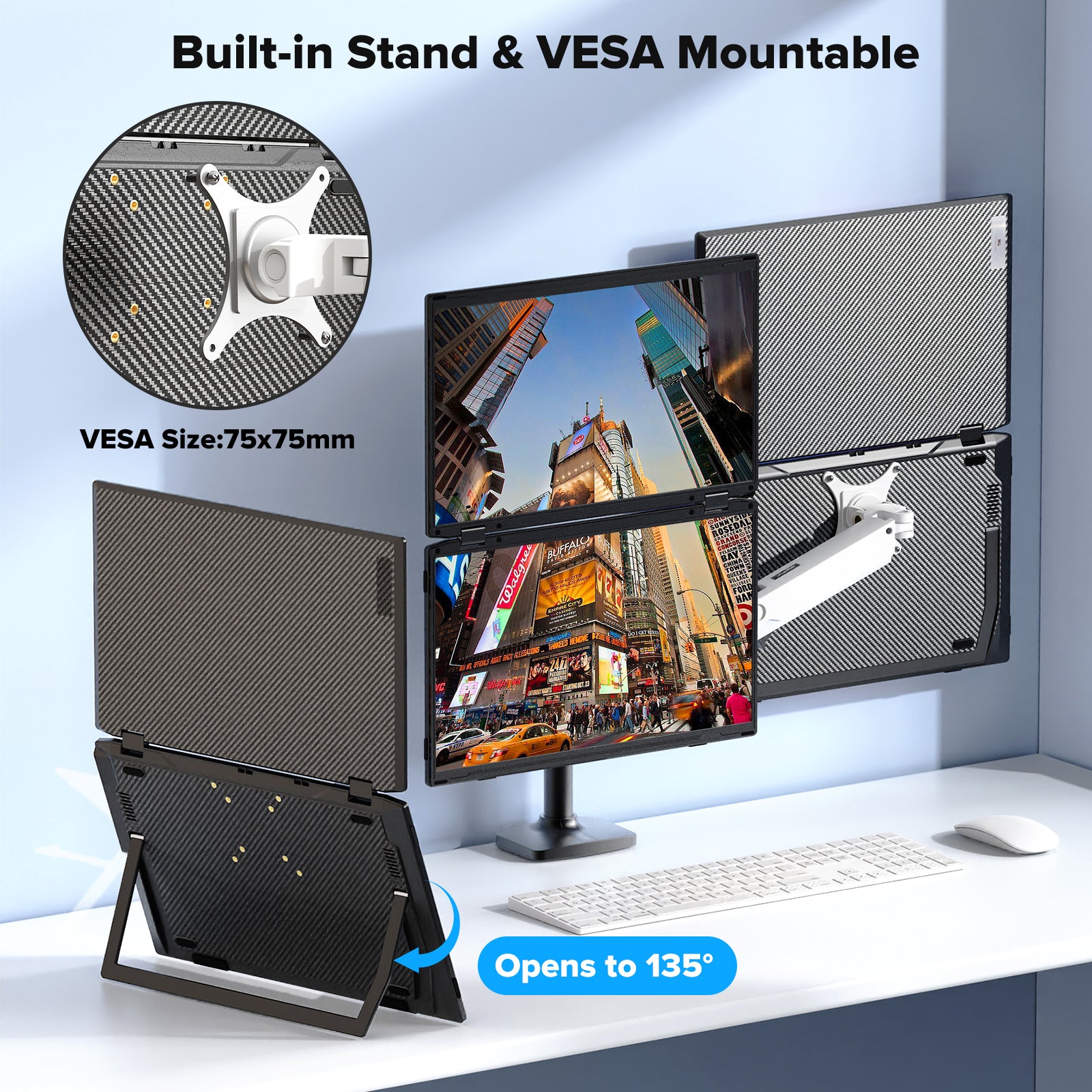 Kwumsy M4 15.6" Triple Laptop Screen Extender