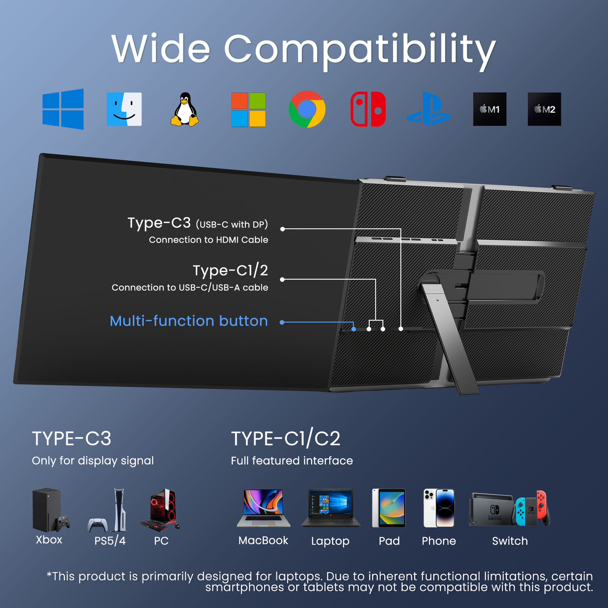 Kwumsy S8 MAX 15.3" Dual Screen Laptop Screen Extender