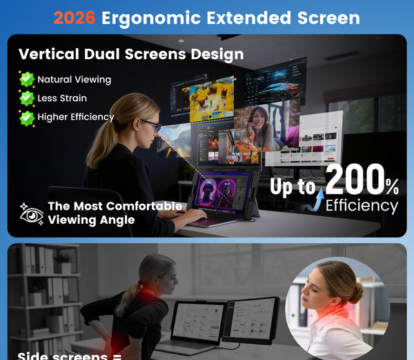 Kwumsy S15 Plus-15.6" Dual Screen Laptop Screen Extender