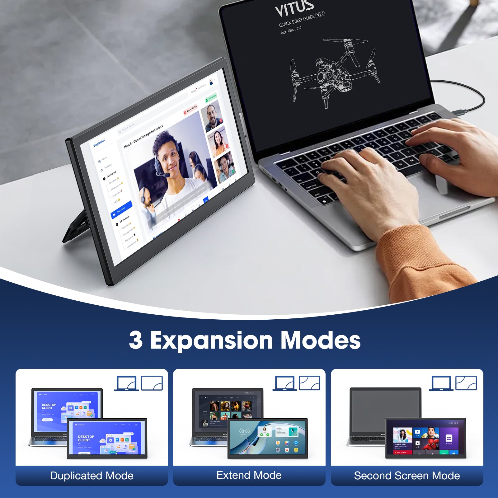 【Pouze USA – použitý】 Kwumsy L3 Laptop Screen Extender
