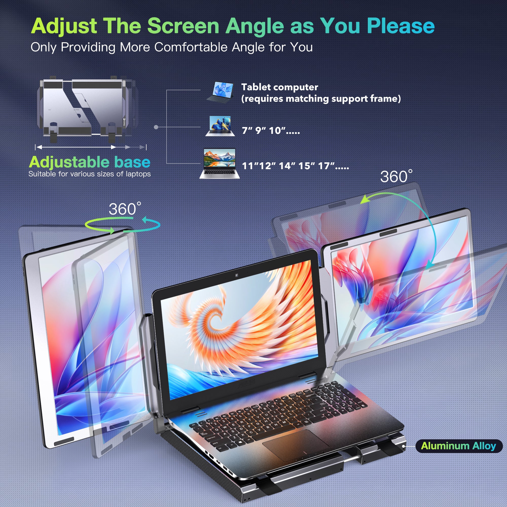 Kwumsy F2 14'' Triple Portable Laptop Monitor