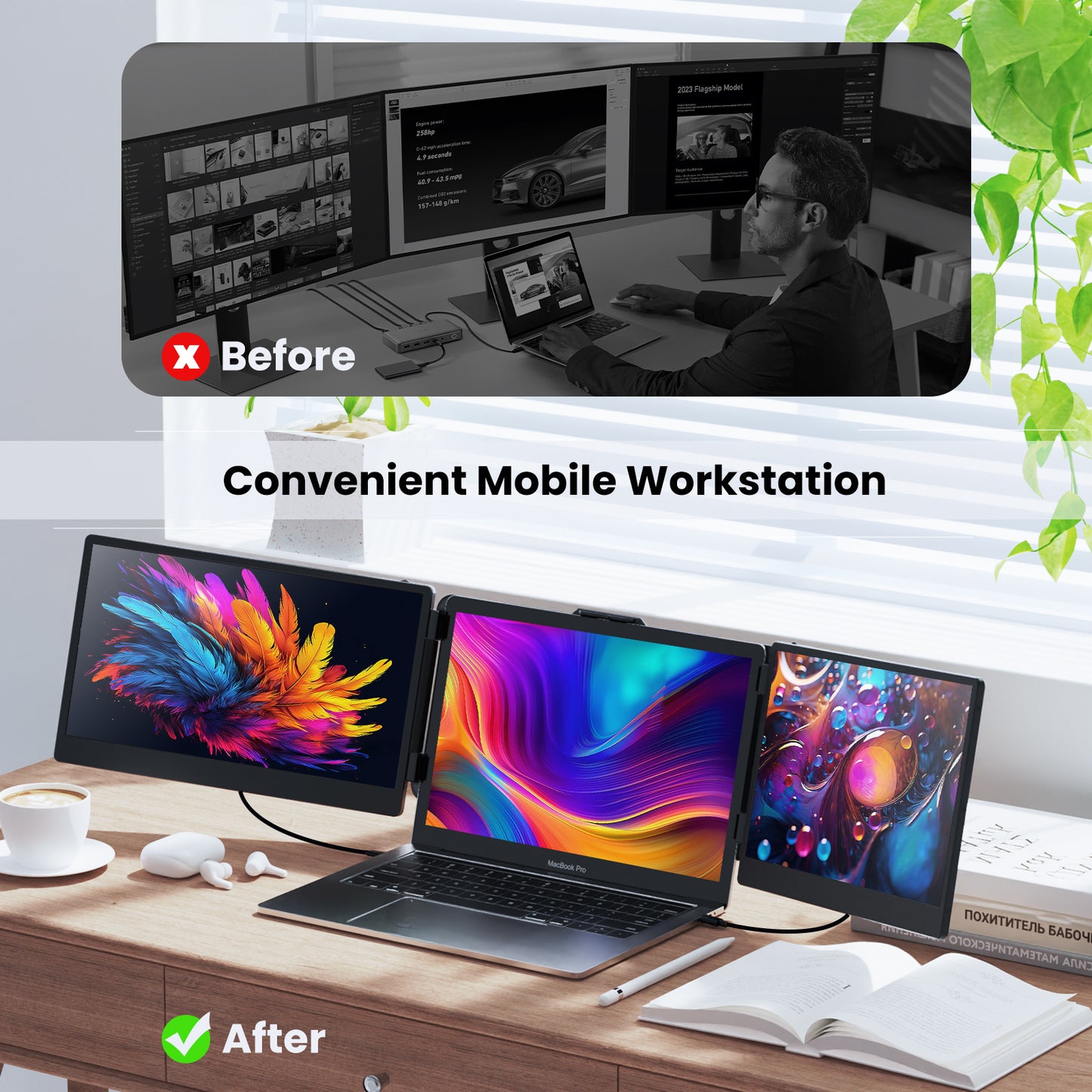 Kwumsy S2mini 12" Triple Laptop Screen