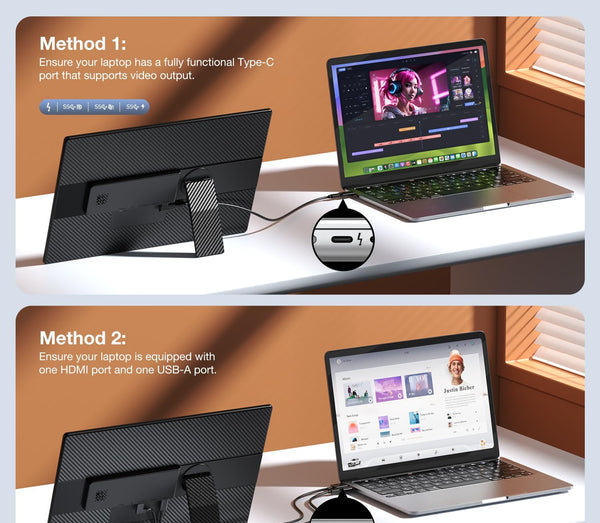 Kwumsy L6-16" Dual Screen Laptop Screen Extender