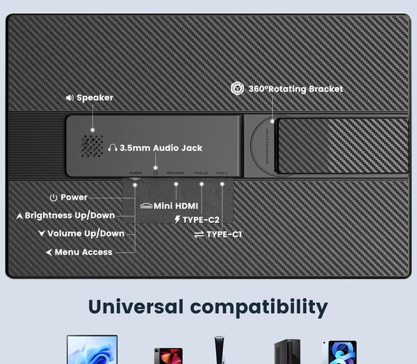 Kwumsy L6-16" Dual Screen Laptop Screen Extender