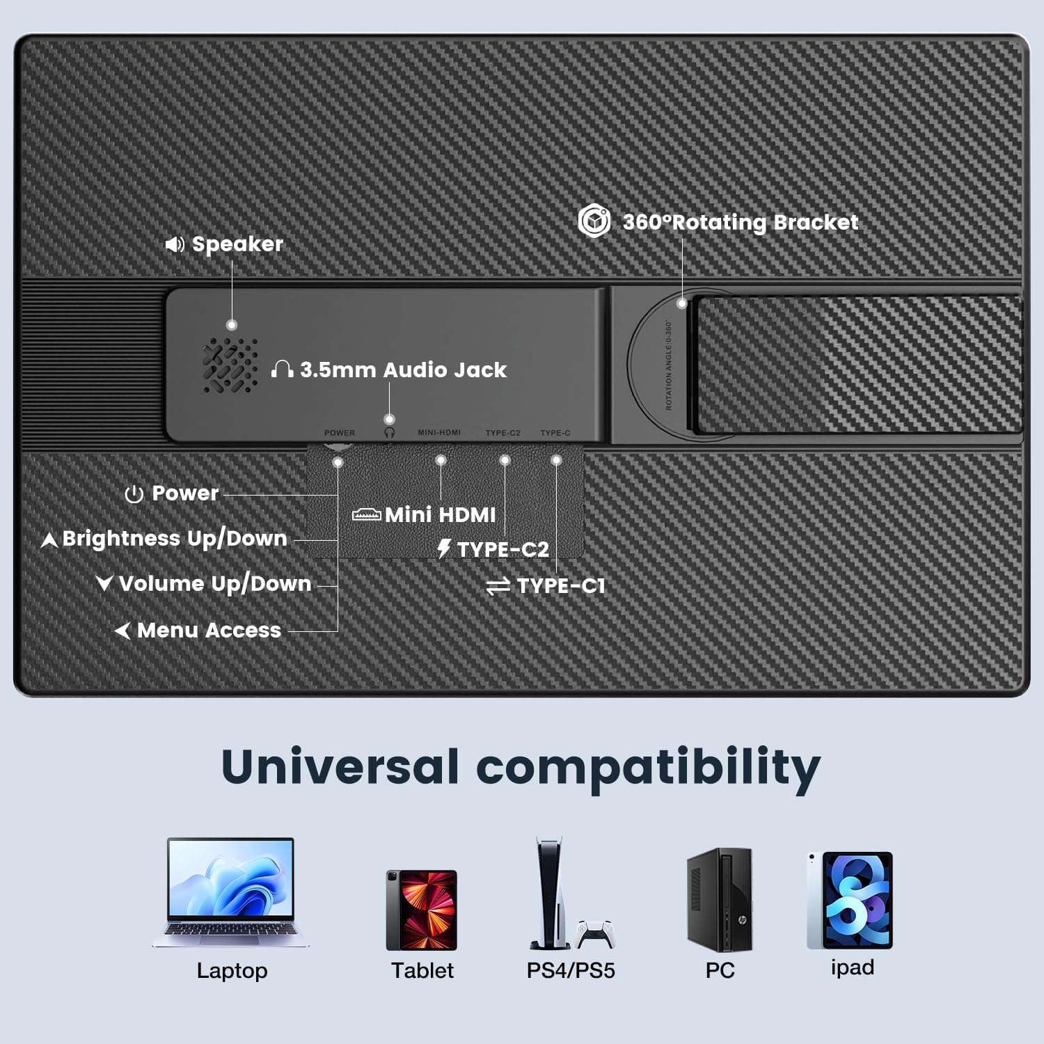 Kwumsy L6-16" Dual Screen Laptop Screen Extender