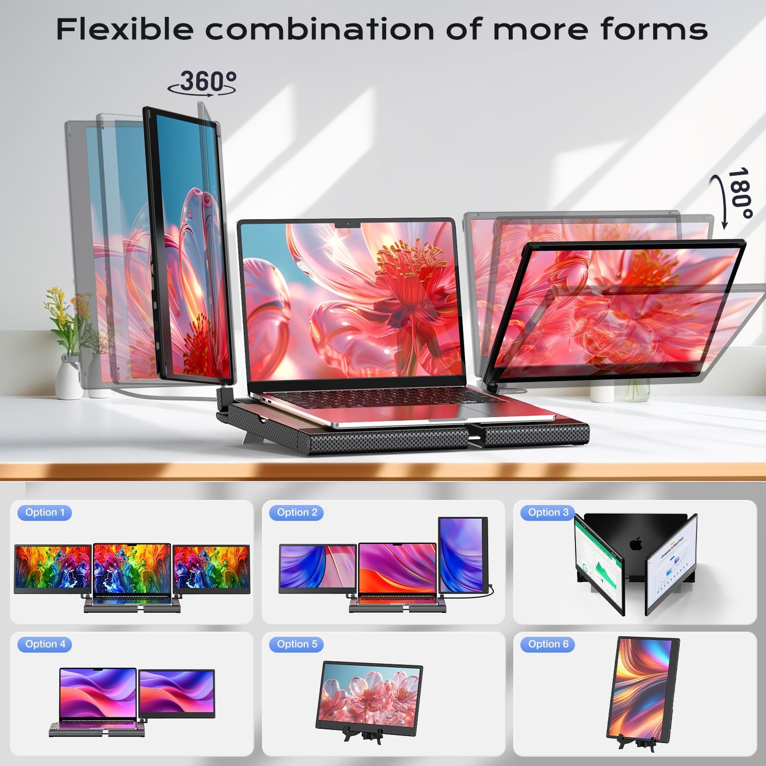 KWUMSY F3 14 '' Triple Portable Captop Monitor