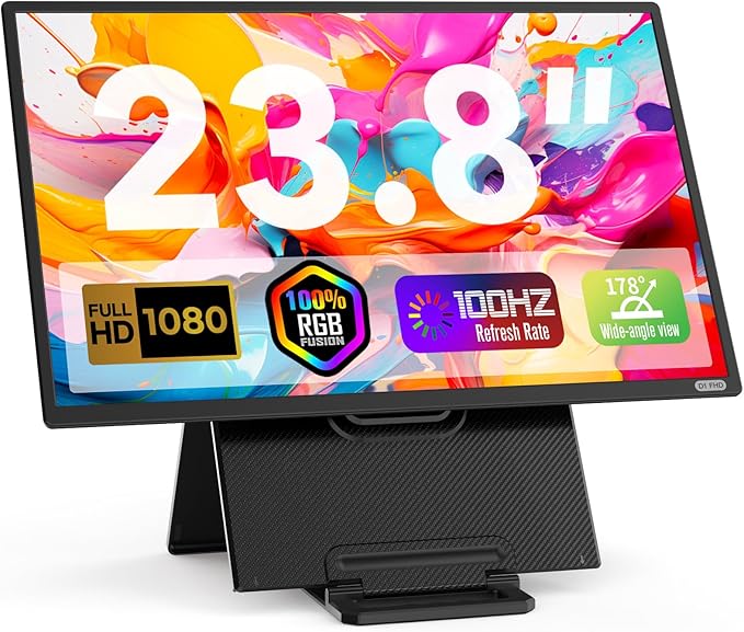 Kwumsy D1-23.8" The World's First Foldable Portable Display with Ergonomic Freedom