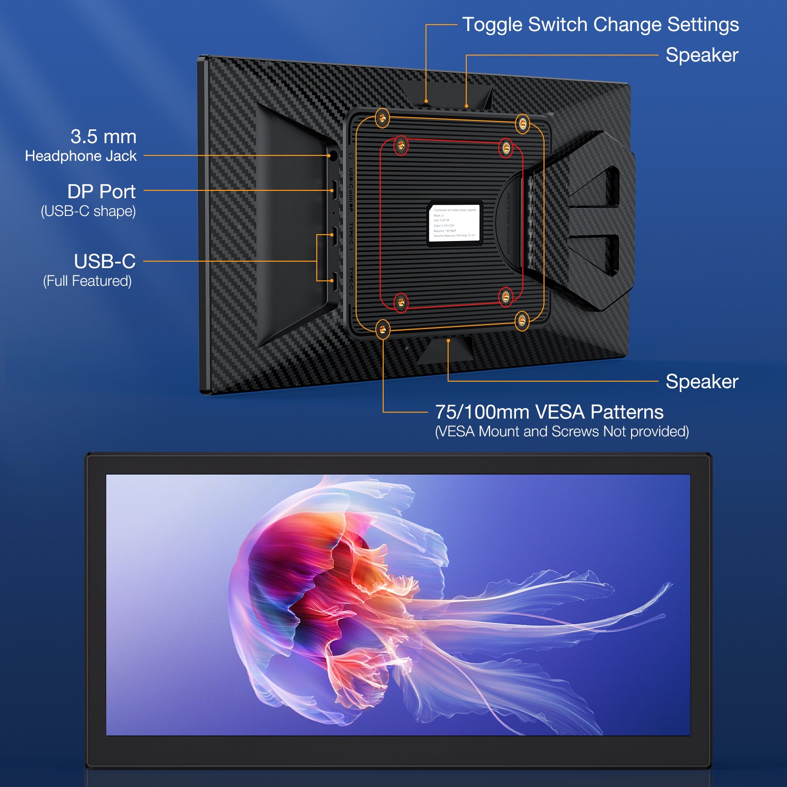 【Pouze USA – použitý】 Kwumsy L3 Laptop Screen Extender
