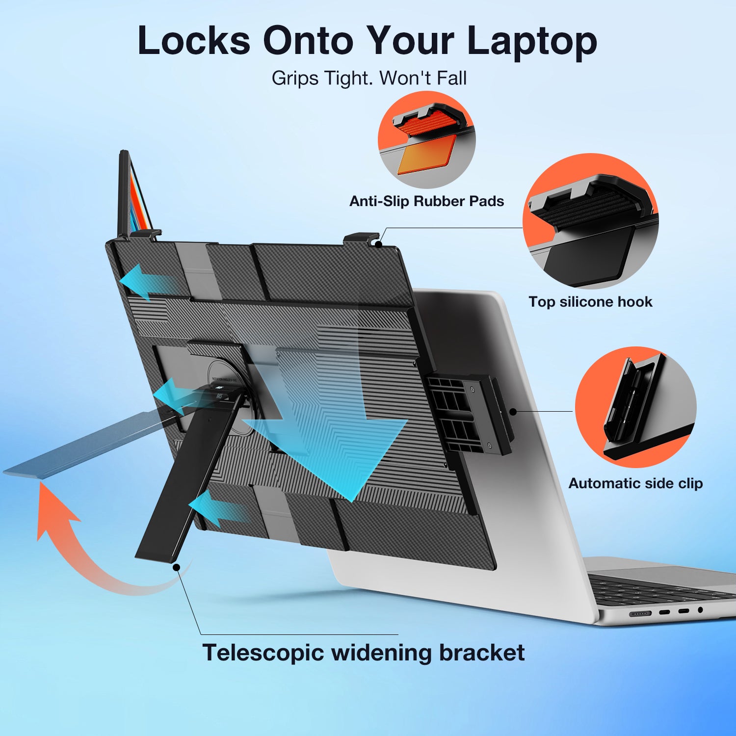 Kwumsy M5 15.6" Extensor de pantalla para portátil de doble pantalla