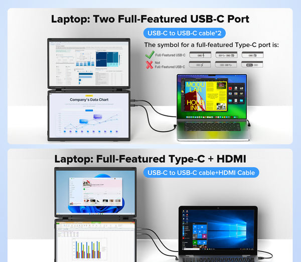 Kwumsy M4 15.6" Triple Laptop Screen Extender