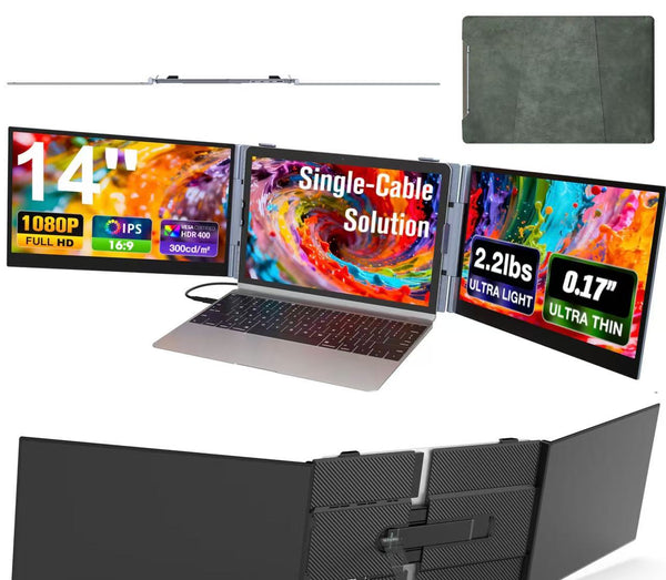 Kwumsy S8Ultra 14" Triple Screen Laptop Screen Extender