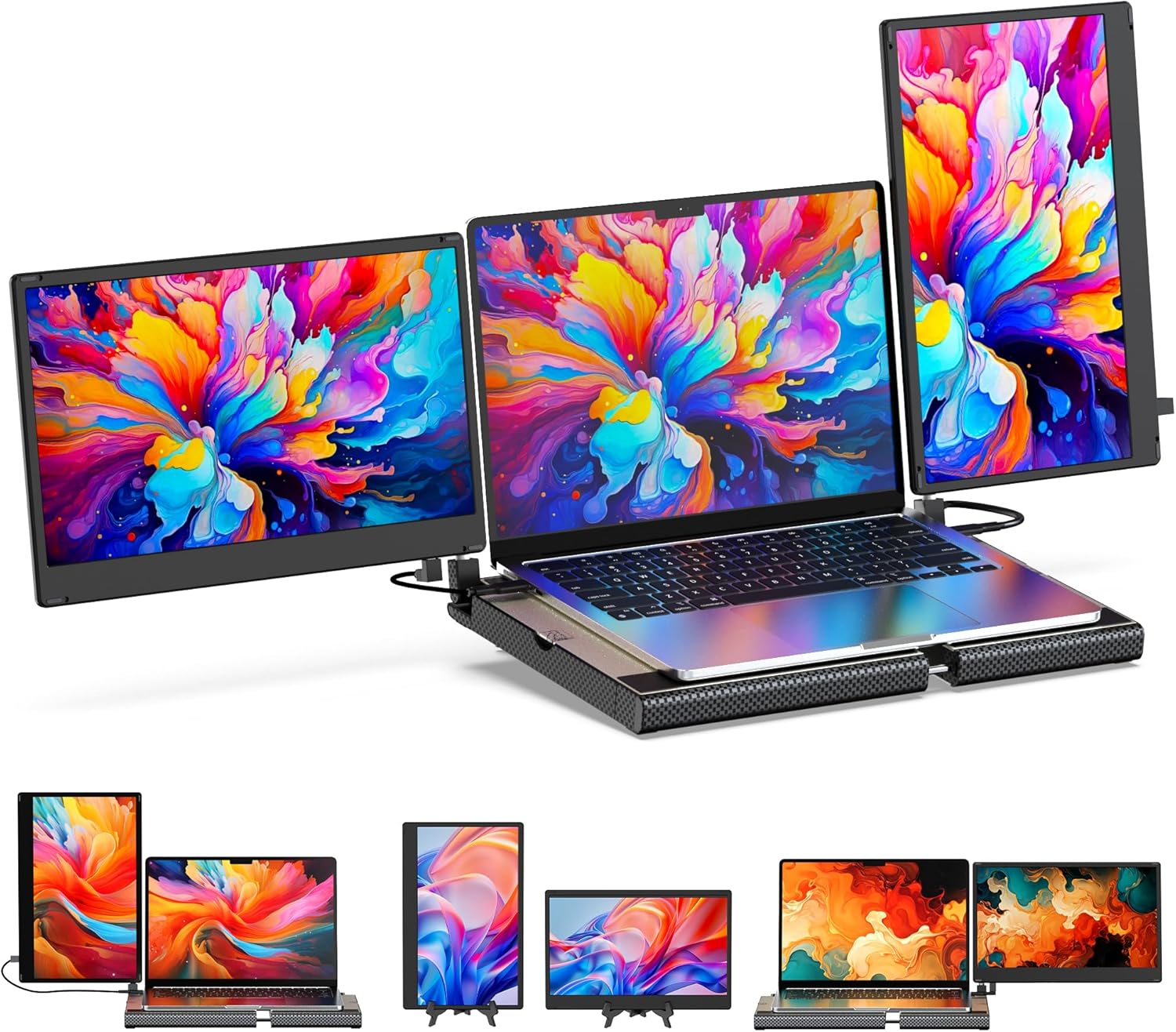 KWUMSY F3 14 '' Triple Portable Captop Monitor