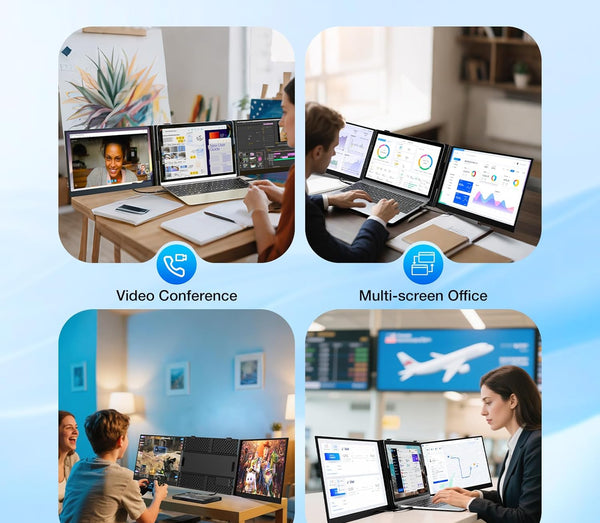 Kwumsy S8Pro MAX 15.3" Triple Screen Laptop Screen Extender
