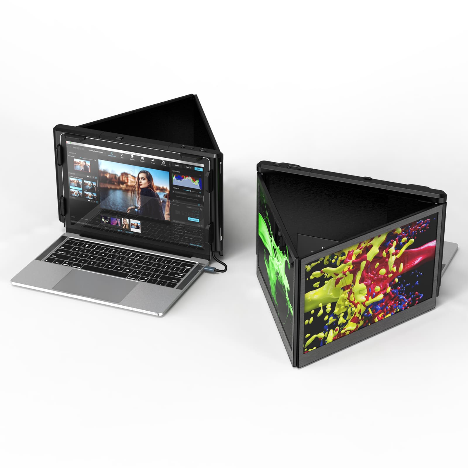 P2 PRO 13,3 '' Tri-Screen Dreifacher tragbarer Bildschirm für Laptop