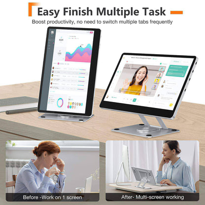 KX 15.6" Portable External Travel Touchscreen with 9 Languages UI Keyboard