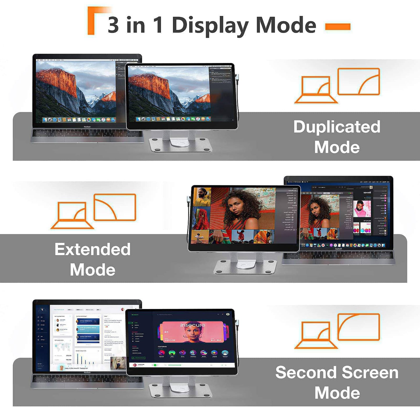 KX 15.6" Portable External Travel Touchscreen with 9 Languages UI Keyboard